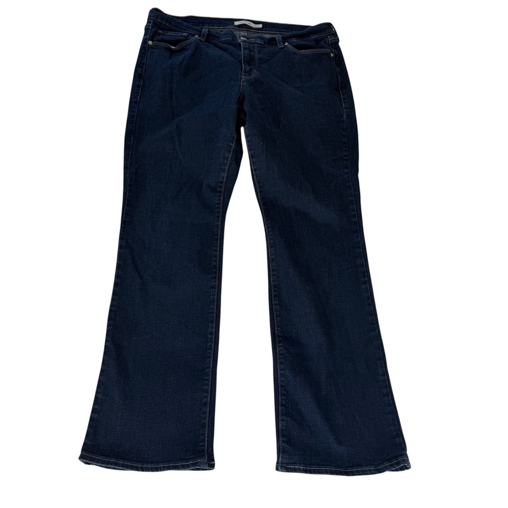 Levis 415 Classic Bootcut Jeans Womens 16W Dark Wash Indigo Mid Rise Stretch